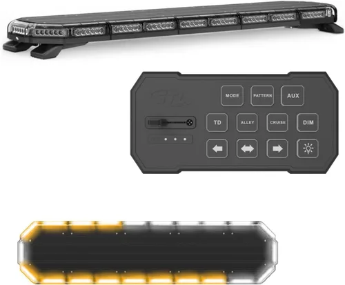 Vista 27 de SpeedTech Lights K-Force Elite 47 Barra de luz LED de tamaño completo – 132 LEDs, 396W Luz de advertencia de emergencia de montaje en techo