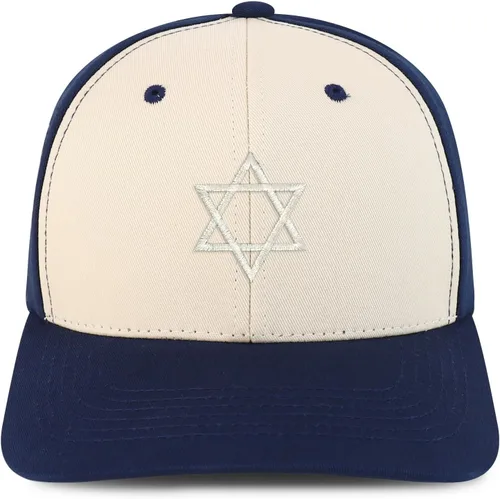 Vista 9 de Trendy Apparel Shop Gorra de béisbol bordada con símbolo de la estrella de David judía Negro