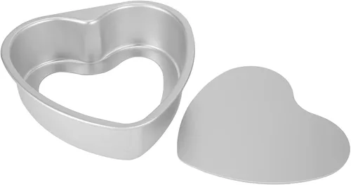 Vista 5 de Molde para tartas en forma de corazón, bandeja para pastel de queso, bandeja de pastel de corazón con parte inferior extraíble de aleación