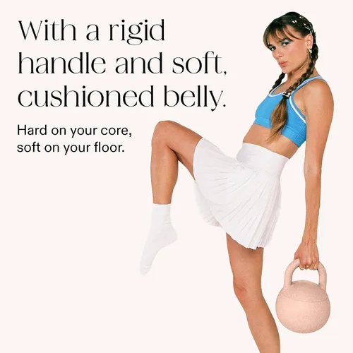Vista 3 de Bala Kettleball, pesas rusas suaves para mujer, equipo de entrenamiento de fuerza y núcleo para entrenamientos de gimnasio en casa, pesas