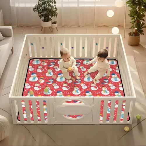 Vista 5 de Muñecos de nieve coloridos y gruesos para gimnasio y actividades para interiores y exteriores, 1 alfombrilla para patadas para bebés y niños