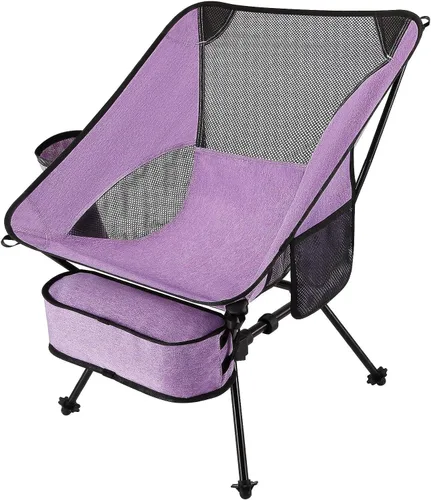 Vista 6 de Fishing Chairs, Camping Chair Outdoor Ultralight Compact Portable Folding Backpacking Chairs Cationic Fabric for Beach Outdoor Picnic Travel Fishing
