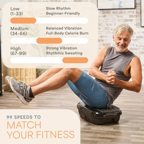 Vista 8 de Lifepro HexaPlate Lite Vibration Plate Exercise Machine — Magnetic Acupoints, 99 Speeds & 10 Presets Vibration Platform Machine with Resistance