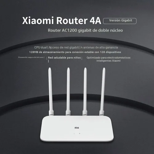Vista 6 de ROUTER XIAOMI MI ROUTER 4A GIGABIT EDITION BLANCO