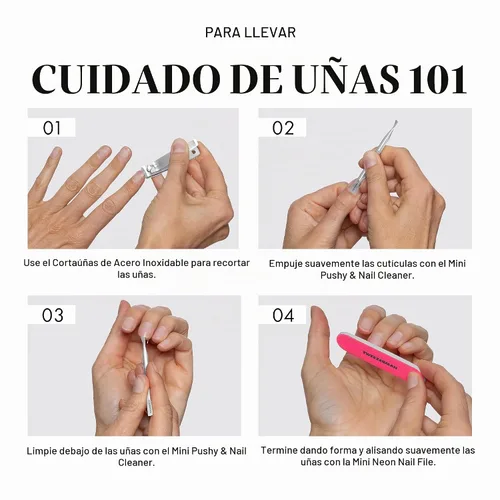 Vista 2 de Kit de cuidado de uñas mini neón Tweezerman