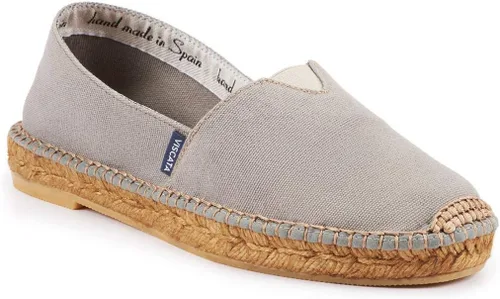 Vista 3 de Viscata Barceloneta Espadrille Canvas Women's Flat Slip On Shoes Handmade in Spain Fashionable Organic Cotton Canvas Lightweight Material with 100%