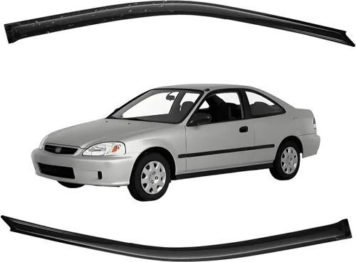 Vista 142 de Viseras para ventanas para Mazda 3 Sedán 4 puertas 2004 2005 2006 2007 2008 2009 estilo JDM Mugen, deflector de viento, protector solar y de lluvia