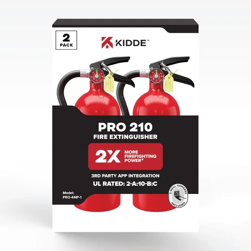 Vista 14 de Kidde Extintor de fuego de grado comercial para oficina, escuelas, recargable 1A10BC Extintor recargable y reutilizable para pequeños incendios