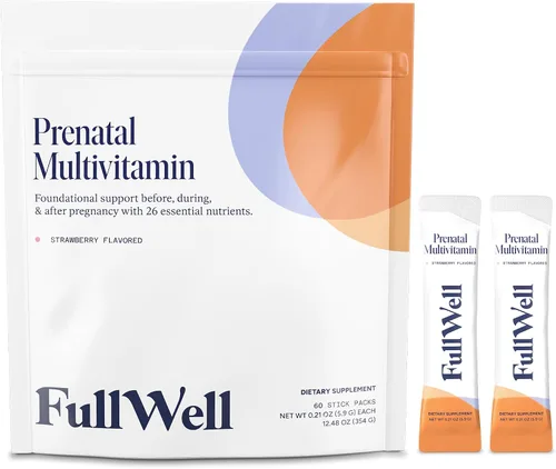 Vista 12 de FullWell Vitaminas Prenatales de Limón colina, ácido fólico, vitamina D para el crecimiento fetal, desarrollo cerebral 26 Nutrientes Vitales