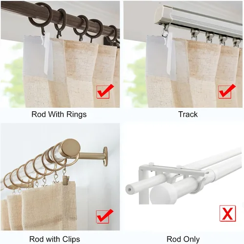 Vista 21 de Cortinas traslúcidas blancas de 96 pulgadas de largo, paneles de cortinas plisadas dobles para ventana, 52 pulgadas de ancho x 96 pulgadas de largo