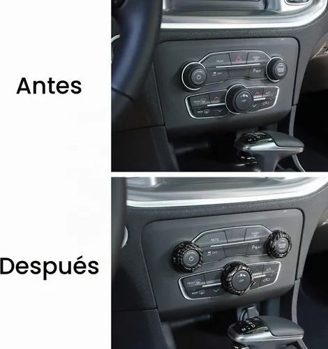 Vista 6 de Voodonala Pomos de radio AC Botón de interruptor de aire acondicionado para cargador Dodge Challenger 2015-2025+, para 2011-2025+Chrysler 300, RAM