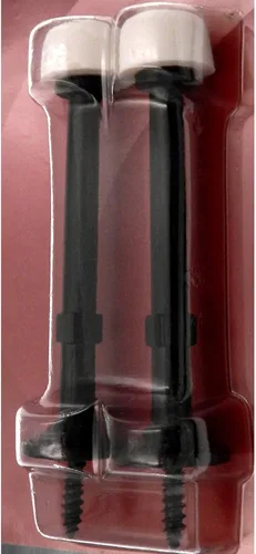 Vista 2 de Tope de puerta rígido para zócalo, paquete de 2, tapón de puerta de 3 pulgadas, negro BH2007BL