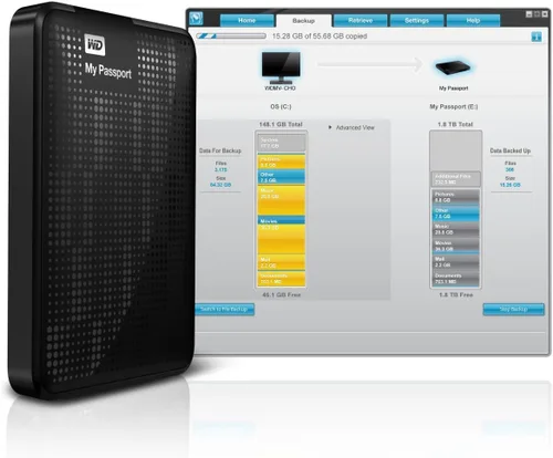 Vista 4 de Western Digital My Passport disco duro portátil, Negro