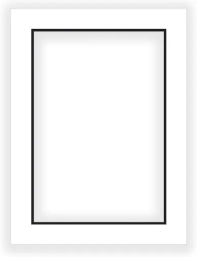 Vista 2 de Poster Palooza Tapete de 5 x 7 pulgadas para fotos de 4 x 6 pulgadas, precortado blanco sobre negro, doble paspartú para marcos de 5 x 7 pulgadas