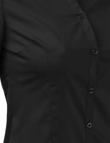 Vista 6 de Doublju - Camiseta básica de manga 34 con cuello de botón para mujer