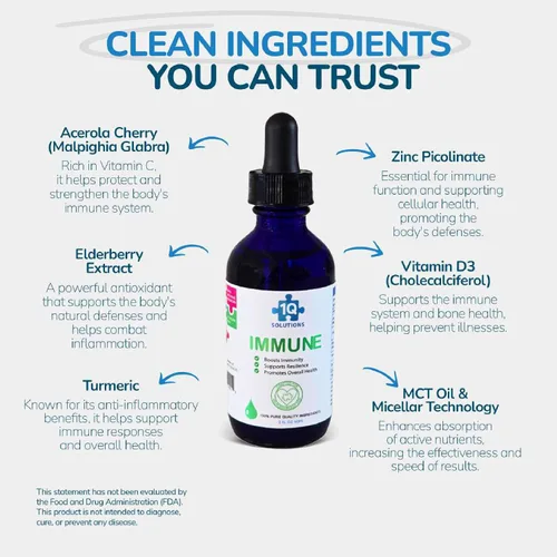 Vista 5 de 1Q - Kit de salud todo en uno para niños Enfoque, mejor sueño y estado de ánimo y apoyo inmunológico 3 suplementos líquidos 100% natural, sin