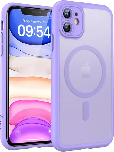 Vista 147 de TOCOL Funda para iPhone 11, compatible con Magsafe, protección completa de cámara, imanes integrados, protección contra caídas, funda translúcida