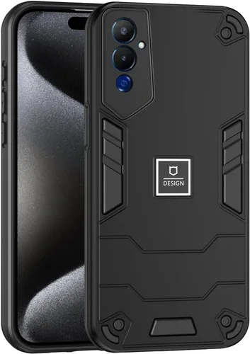 Vista 304 de Funda compatible con Redmi A1, compatible con Redmi A2 2 en 1 [PC dura + TPU], funda de teléfono negra