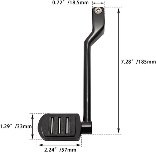Vista 5 de FOVPLUE Palanca de cambio de talón con clavija de cambio, clavija de palanca de cambios trasera para Harley '86-'17 FL Softail, 88-Later Touring CVO