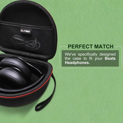 Vista 4 de Estuche para auriculares compatible con Beats Studio Pro/Solo 4 / Studio 3 / Solo 3 / Picun B8 / BERIBES/JLab JBuds Lux ANC Wireless Bluetooth