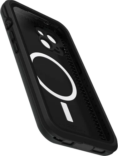 Vista 4 de OtterBox FRē Series - Funda impermeable con MagSafe (diseñada por LifeProof) para iPhone 14, color negro