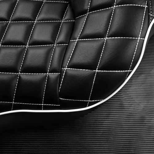 Vista 4 de Motocicletas Two Up Rider asiento de pasajero delantero y trasero Cafe Racer asientos para Harley Sportster XL 883 1200 2004-2023