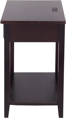 Vista 15 de Casual Home Owl - Mesa de noche blanca con puerto USB