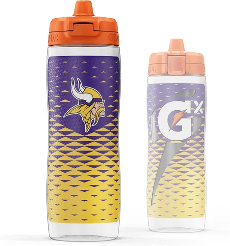 Vista 10 de Gatorade Gx NFL - Botellas antideslizantes para apretar, 30 onzas líquidas, sistema de hidratación Gx