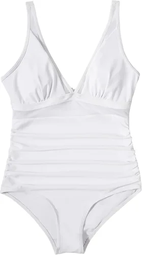 Vista 4 de SUUKSESS Traje de baño sexy de malla con control de abdomen para mujer