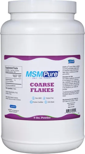 Vista 2 de KALA HEALTH MSMPure MSM Coarse Flakes 5lb y MSM Gel con Aloe Orgánico 8oz Bundle