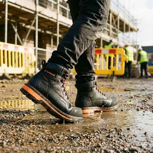 Vista 3 de SUREWAY Men's 6" Waterproof Soft/Composite Toe Work Boot - Heavy Duty Crazy Horse Leather, Slip Resistant Lace Up for Construction & Industrial