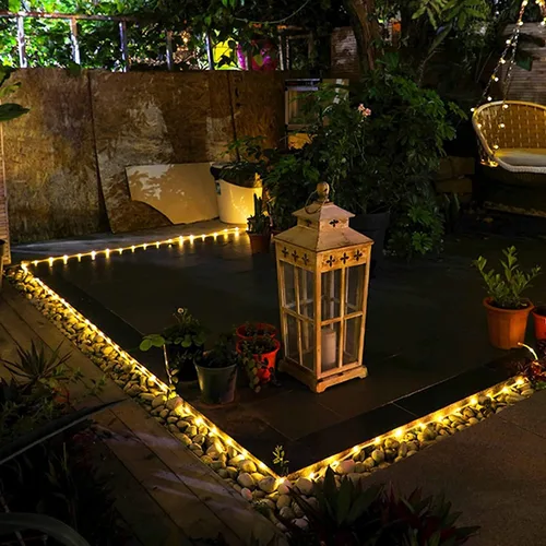 Vista 6 de JMEXSUSS 2 * 200 luces LED de luz de cuerda solar blanca cálida, 20 m IP 65 impermeables para exteriores, 8 modos de luces de Navidad