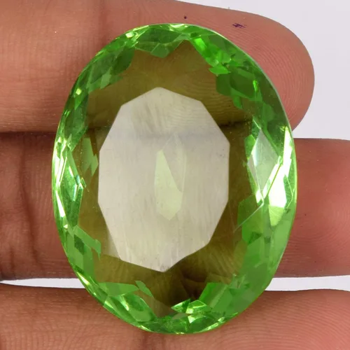 Vista 2 de REAL-GEMS Piedra preciosa suelta amatista verde