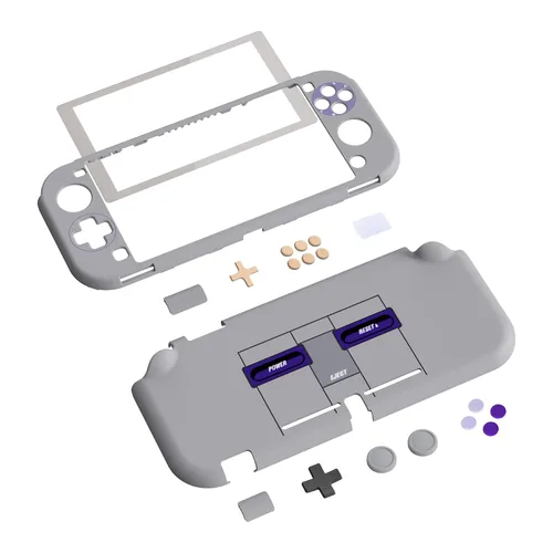 Vista 2 de eXtremeRate PlayVital Classics - Funda protectora estilo SNES para Nintendo Switch Lite, tapa dura para Nintendo Switch Lite Protector de pantalla