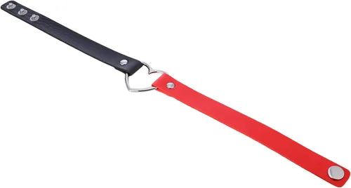 Vista 2 de Generic Atmneris - Gargantilla de piel sintética para mujeres y niñas, estilo de corazón, ajustable, unisex, negro y rojo