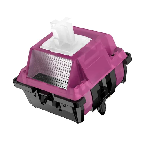 Vista 7 de DUROCK Interruptor Lotus negro, interruptores lineales de alta precisión 2.24 oz de resorte largo pre-lubricado RGB interruptores de teclado