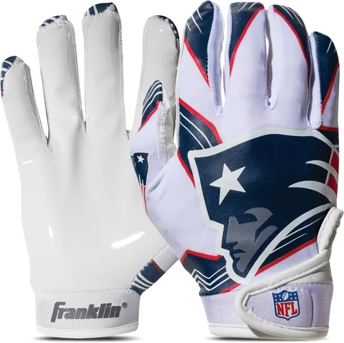 Vista 35 de Franklin Sports - Guantes de receptor de fútbol americano juvenil de la NFL, par de guantes de fútbol para niños con logotipos de equipos de la NFL