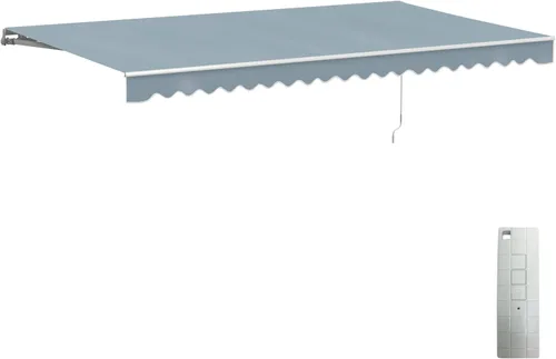 Vista 97 de Toldo Aleko retráctil, motorizado, para patio Gris