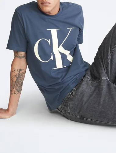Vista 3 de Calvin Klein Men's Monogram Ck Jeans Crewneck T-Shirt