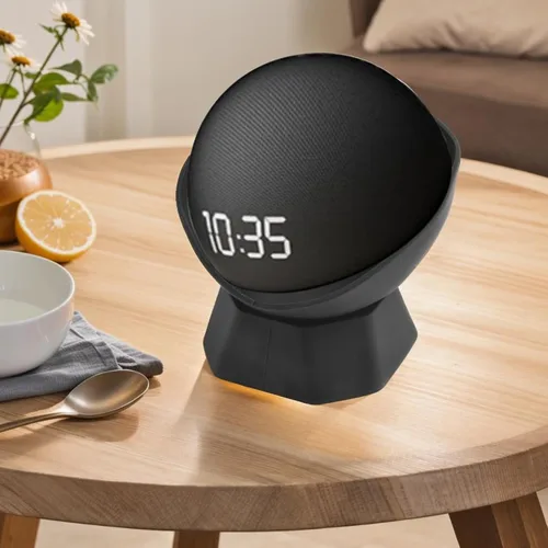 Vista 7 de Silicone Desktop Holder For Echo Dot 5th And 4th Generation, White