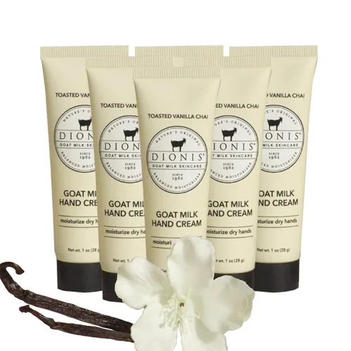 Vista 15 de Dionis Crema de manos de leche de cabra – Loción hidratante para piel seca, segura para pieles sensibles – Crema cremosa de coco y avena 1 oz