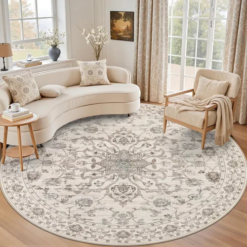 Vista 41 de Alfombras de área de 2x3 para sala de estar: alfombra vintage Beige