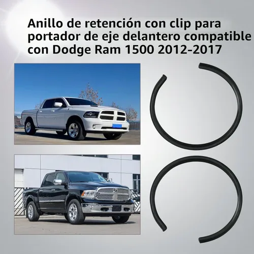 Vista 4 de 68146592AA Clip de anillo de presión para portador de eje delantero compatible con Dodge Ram 1500 2012-2017
