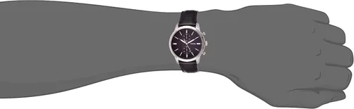 Vista 4 de Fossil - Reloj cronógrafo de piel negra de 1.732in, talla única , Negro