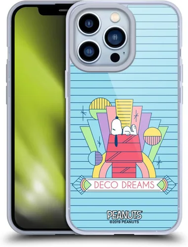 Vista 131 de Head Case Designs Snoopy Deco Dreams - Funda de gel suave con licencia oficial de Peanuts Blue Pattern compatible con Apple iPhone 7 Plus/iPhone 8
