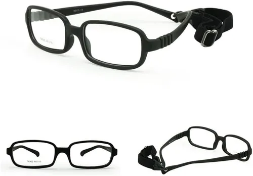 Vista 3 de Marco de gafas ópticas para niños con correa tamaño 48 marco flexible de una sola pieza sin tornillo