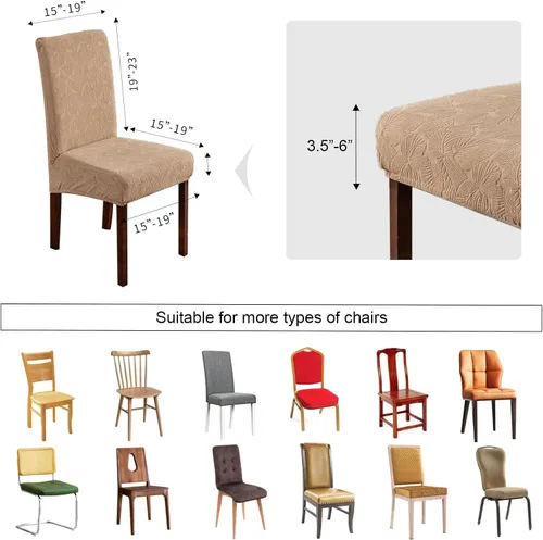 Vista 15 de Fundas impermeables para sillas de comedor, fundas elásticas para sillas Parsons, para comedor, cocina, funda protectora para silla de comedor