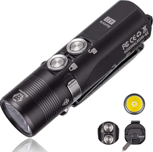 Vista 8 de RovyVon Aurora A2 G4 - Linterna de llavero brillante USB C recargable EDC, linterna de 650 lúmenes con clip magnético pequeño, función de bloqueo
