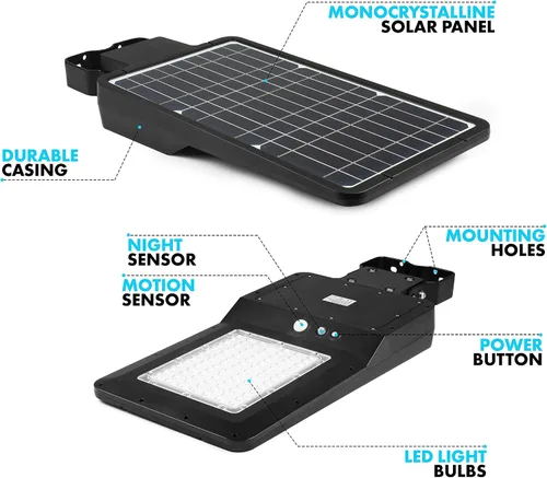 Vista 3 de Wagan Luz de inundación accionada solar integrada de 6000 lúmenes LED