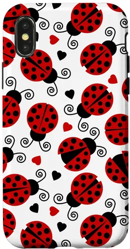 Vista 5 de Carcasa para iPhone 17 de mariquitas y corazones